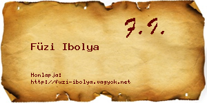 Füzi Ibolya névjegykártya