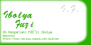 ibolya fuzi business card